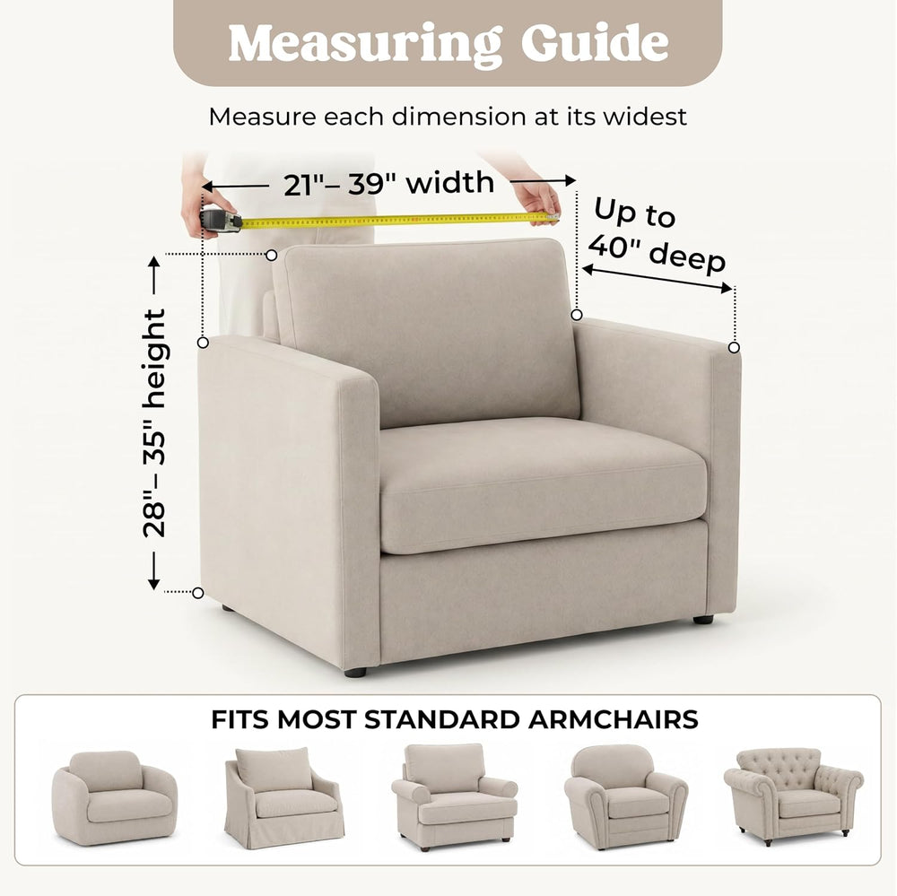 PAULATO Stretch Sofa Slipcovers – Soft Elastic Fabric Couch Cover for Armchai...