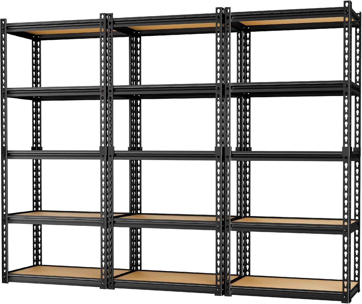 LEVELEVE 5-Tier Heavy Duty Storage Shelving Unit, 2020 lbs Capacity, Adjustable Metal Utility Shelf, 30" L x 12" W x 60" H for Garage, Kitchen, Pantry, Basement, Bathroom, Laundry,3 Pack