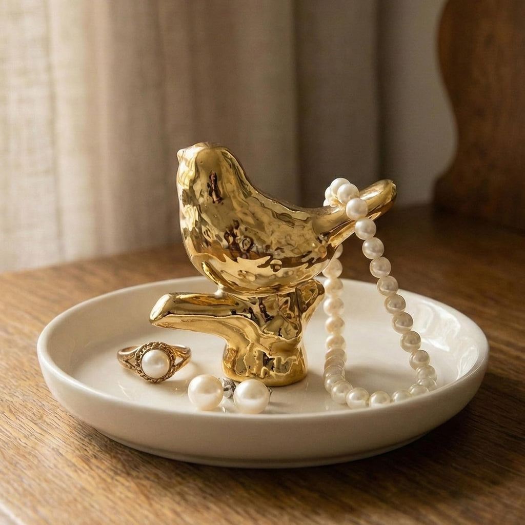 Ring Holder for Jewelry Trinket Tray Flamingo Gifts for Women Girls Friend Her Mom Christmas Thanksgiving Gifts Birthday Mothers Day Valentines Gifts Flamingo Decor (Bird)