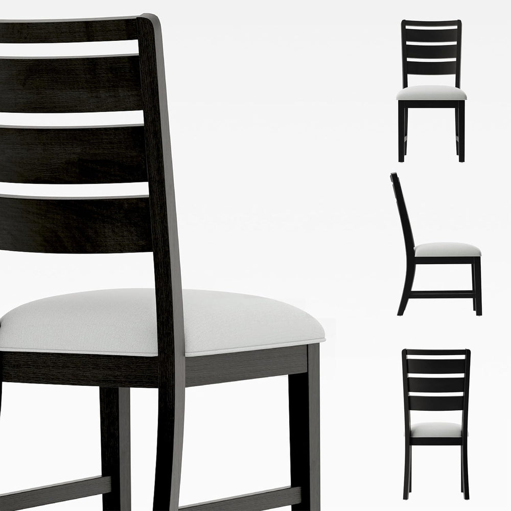 COLAMY Wooden Dining Chairs Set of 6, Farmhouse Upholstered Dining Room Chair...