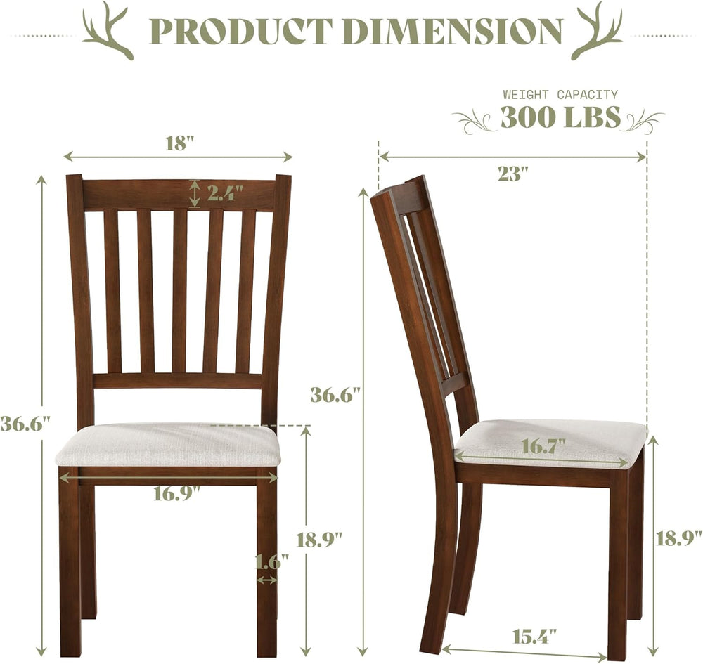 AMERLIFE Dining Chairs Set of 8, Farmhouse Upholstered Kitchen Dining Chairs ...