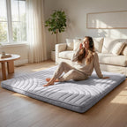 ZonLi Japanese Floor Mattress Futon Mattress Twin Size, Thicken Roll Up Tatami Mat Washable Cover, Portable & Foldable Floor Bed Mattress for Sleeping, Dormitory, Adult