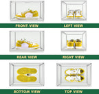 6 Pack X-Large Acrylic Display Case, Size 14 Clear Shoe Box Stackable Sneaker Display Case with Magnetic Lid Multipurpose Storage Bin for Closet for Purses, Handbags, Cosmetics, Collectibles