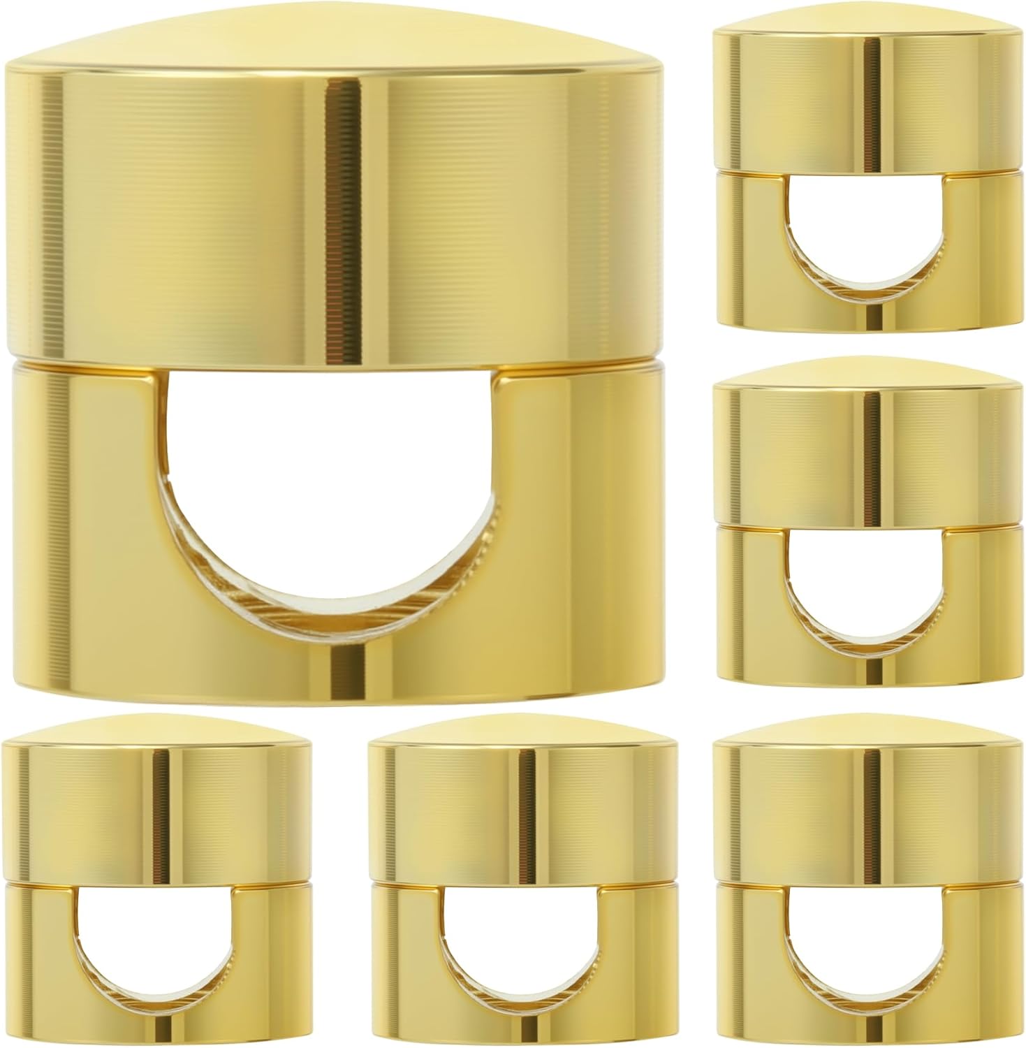 6 Sets Charger Holders for Cords, Gold Adjustable Cable Anchor Holders, Adhesive Metal Cord Clips, Cable Management Wire Organizers for Desk, Office, Nightstand