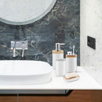 IMAVO Bathroom Accessories Set,White Bathroom Set,11 Pieces Bathroom Accessory Set,Trash Can for Bathroom Accessories Décor and Housewarming Gifts
