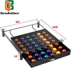 DecoBrothers Tempered Glass Coffee Pod Drawer Compatible with Nespresso Original Line, 42 Capsules