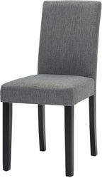 LSSPAID Dining Chairs Set of 2, Modern Stylish Fabric Upholstered Parson Chair, Dining Room Chairs with Solid Wood Legs for Kitchen Living Room, Grey