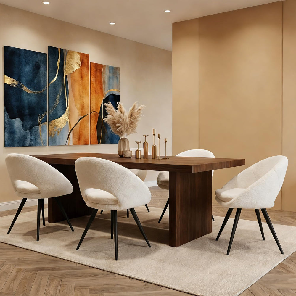 Modern Dining Chairs Set of 2 Upholstered Kitchen Chairs Dining Room Chairs C...