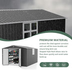 10x12 FTMetal Storage Shed, Outdoor Tool Sheds with Lockable Door & 1 Window, Large Heavy Duty Tool Sheds, Outside Waterproof Storage Building