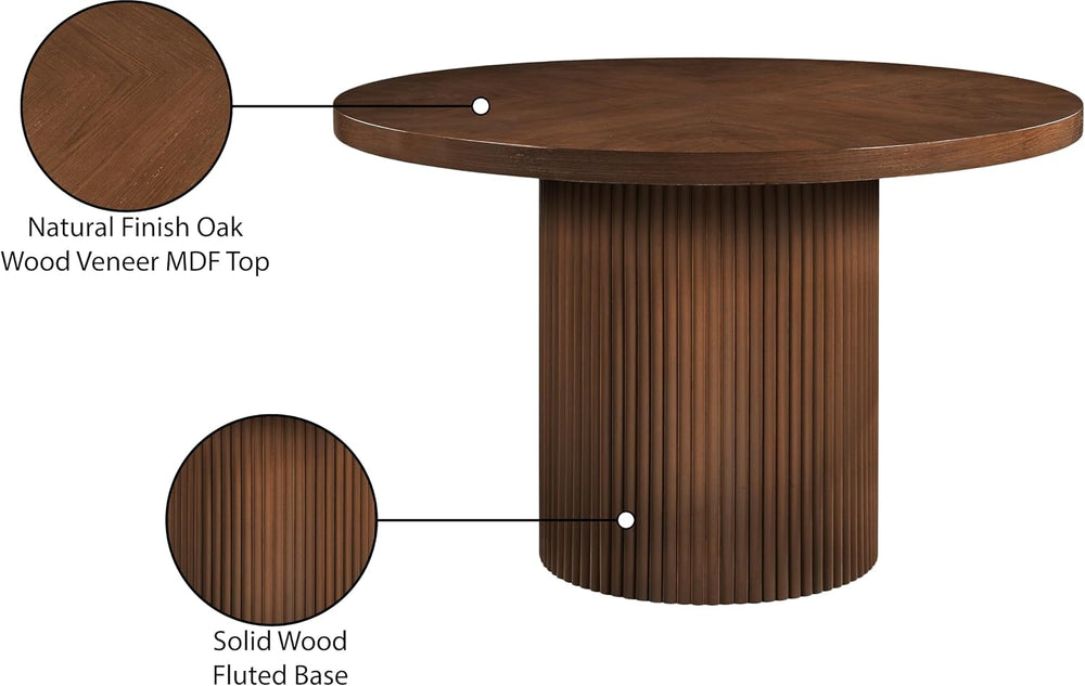 Meridian Furniture 728Brown-T Belinda Collection Mid-Century Modern Dining Ta...