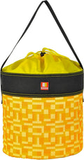 Toy Storage Organizer Basket Bag with Drawstring for Buliding Bricks, Blockets,Puzzles,Lego,Playroom Cinch Bucket Carrying Bag with Handle (Yellow)