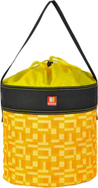 Toy Storage Organizer Basket Bag with Drawstring for Buliding Bricks, Blockets,Puzzles,Lego,Playroom Cinch Bucket Carrying Bag with Handle (Yellow)