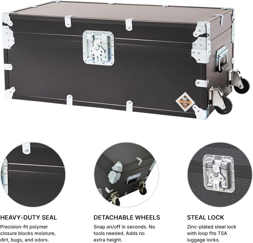 Rhino Indestructo Large Airline Travel Trunk, Road Case, ATA Footlocker | 32&...