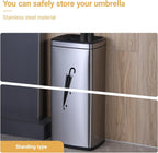 Large Capacity Inner and Outer Separated Metal Umbrella Holder Commercial Tall Square Umbrella Stand Rack Home Umbrellas Organizer for Entryway(Gray)