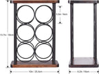 ALLCENER Countertop Wine Rack, Wood Wine Bottle Holder, Perfect for Home Decor & Kitchen Storage Rack, Bar, Cellar, Cabinet, Pantry, etc (Hold 6 Bottles)