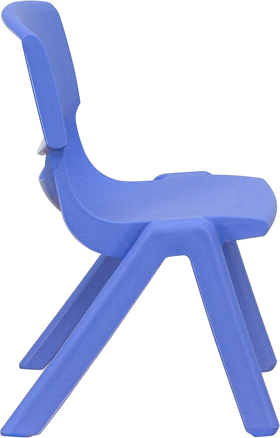 EMMA + OLIVER 23.625" W x 47.25" L Blue Plastic Activity Table Set-...