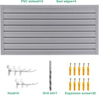 Slat Wall Paneling 4x2 FT, PVC SlatWall Panels Garage Organizer Storage System with Hooks & Accessories, Heavy Duty Wall Mounted Rack