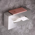 Sumnacon Rectangular Tissue Box Cover - Stylish Stainless Steel Paper Facial Cover, Modern Metal Tissue Box Holder for Bedroom/Bathroom/Vanity/Countertop/Dresser/Night Stand/Office/Car, Brushed Nickel