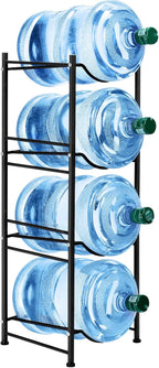 SEHERTIWY 5 Gallon Water Cooler Jug Rack, 4 Tier Detachable Water Bottle Storage Rack, Heavy Duty Water Bottle Organization for Home, Office