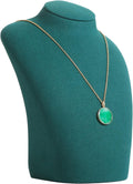 GemeShou Green necklace hanger jewelry organizer, Velvet jewelry stand necklace holder, jewelry mannequin bust for necklaces, Jewelry boutique store photography props【Green-Medium height 7.87 inch】
