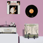 Vinyl Record Storage Holder, Black Lp Record Holder,Metal Album Storage for Vinyl Records