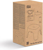 DOLU NUVE Kids Non Slip Step Stool, Plastic Toddler Bathroom Helper for Sink Toilet or Potty Training, Lightweight Portable Stool, Grey