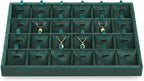 Necklace Display Tray, Velvet Jewelry Organizer, Premium Pendant Display,Luxury Earrings Organizer,Green Necklace Organizer