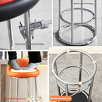 Metal Bar Stools, Office Guest Chair, Kitchen Bar Stools, Comfortable Cushion, Durable Steel Frame, for Pub Coffee Home Dinning Kitchen Island(White,High 80CM)