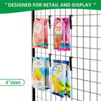 Gridwall Hooks 4 Inch, 100 Pack Grid Wall Hooks, Grid Panel Hooks and Hangers for Retail, Craft Shows, Home Setup, and Customized Display(Black)