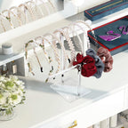 Headband Holder Scrunchie Holders Acrylic, Clear Hair Ties Stand Organizer, Headband Display Stand, Scrunchie Storage Organizers, Hair Accessories Organizer for Women and Girls