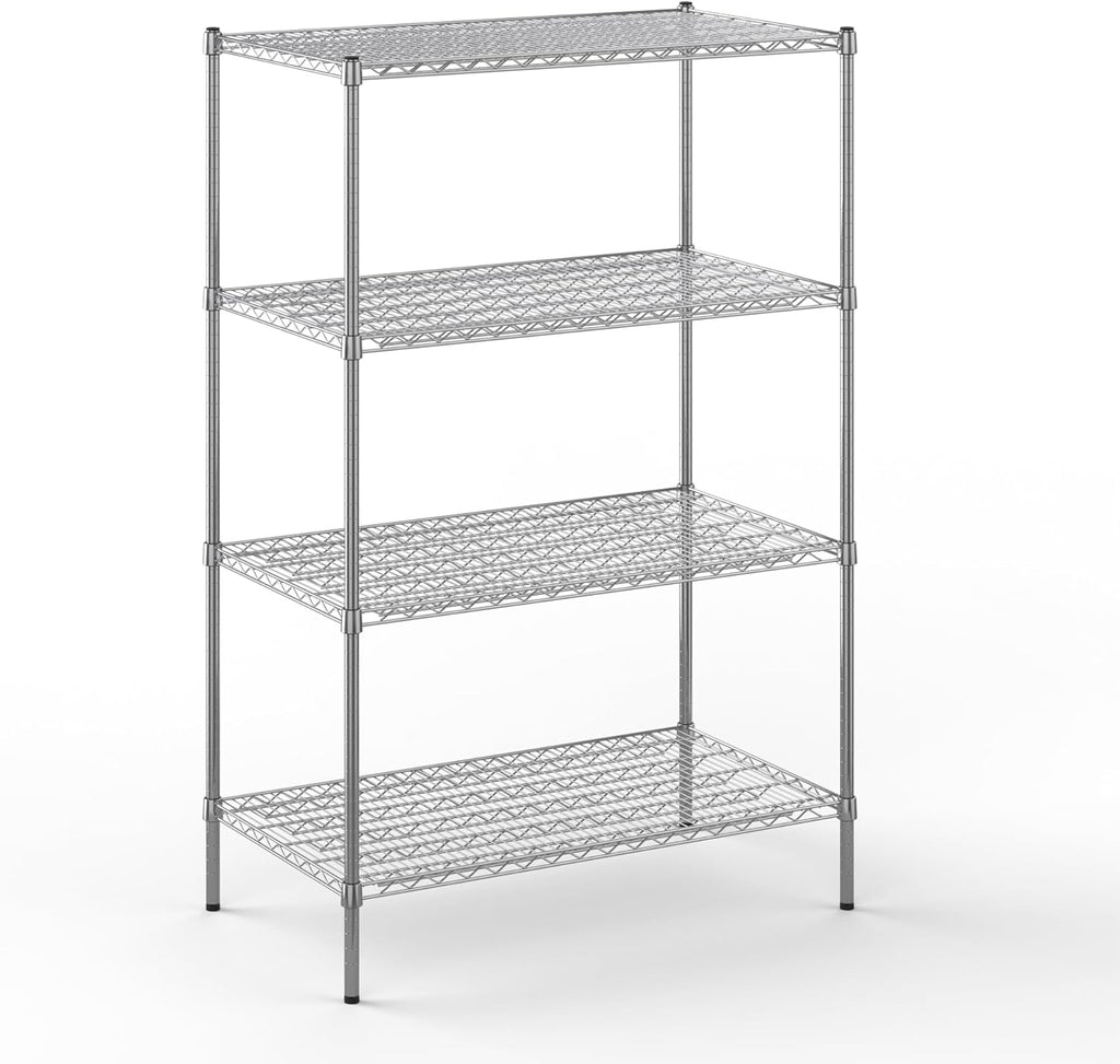 24" Deep x 42" Wide x 64" Height Wire Shelving Kit | 4-Tier | NSF Commercial Storage Rack Unit