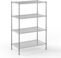 24" Deep x 42" Wide x 64" Height Wire Shelving Kit | 4-Tier | NSF Commercial Storage Rack Unit