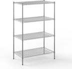 24" Deep x 42" Wide x 64" Height Wire Shelving Kit | 4-Tier | NSF Commercial Storage Rack Unit