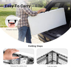 Byliable Folding Table 6FT Narrow Portable Foldable Plastic Heavy Duty Long Table, Fold-in-Half with Carrying Handle for Indoor Outdoor Meeting, Buffet, Party, Wedding, Home Work, 6 Foot, White