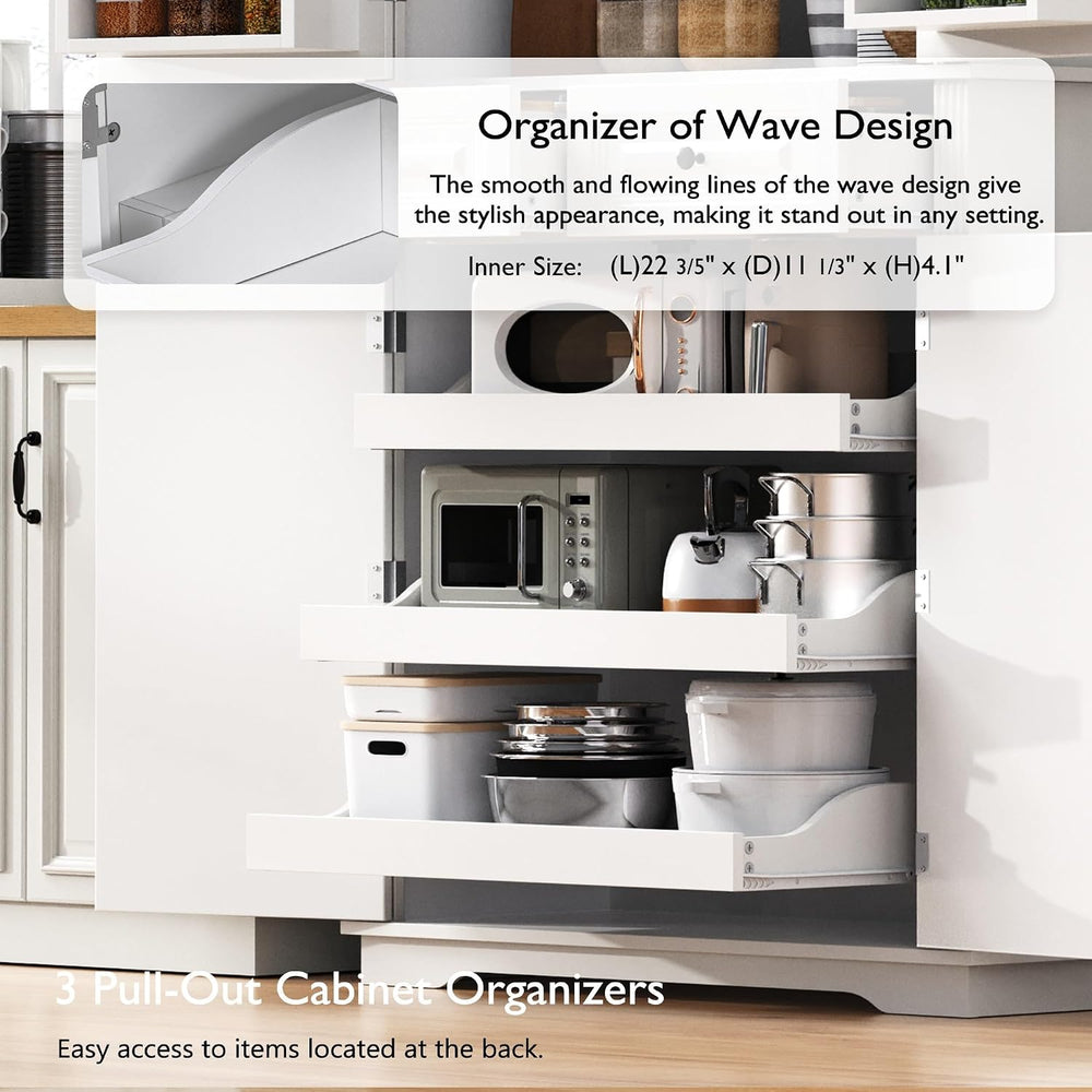 71" Tall Kitchen Pantry Cabinet with Storage, Cupboard for Kitchen