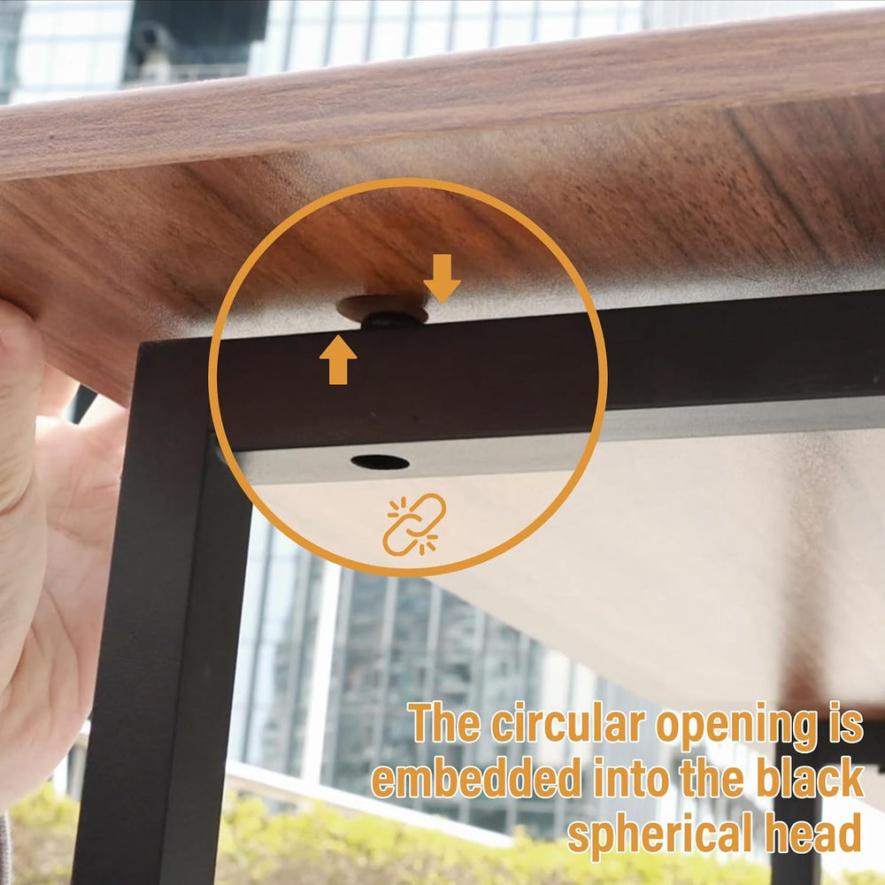 Funecy Folding Desk with Storage Shelf, Writing Office Computer Desk, 42.5 In...