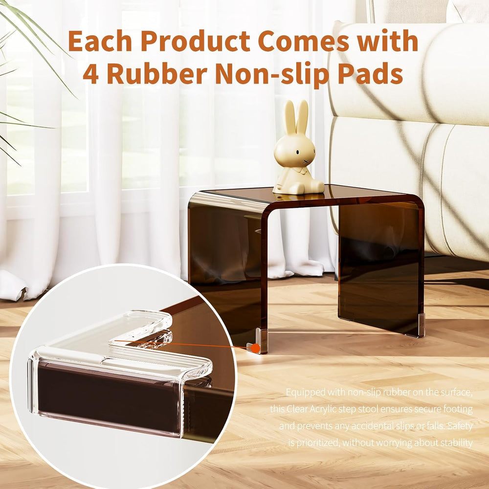 Acrylic Step Stool Small Clear Acrylic Foot Stool for Bathroom Bedroom Kitche...