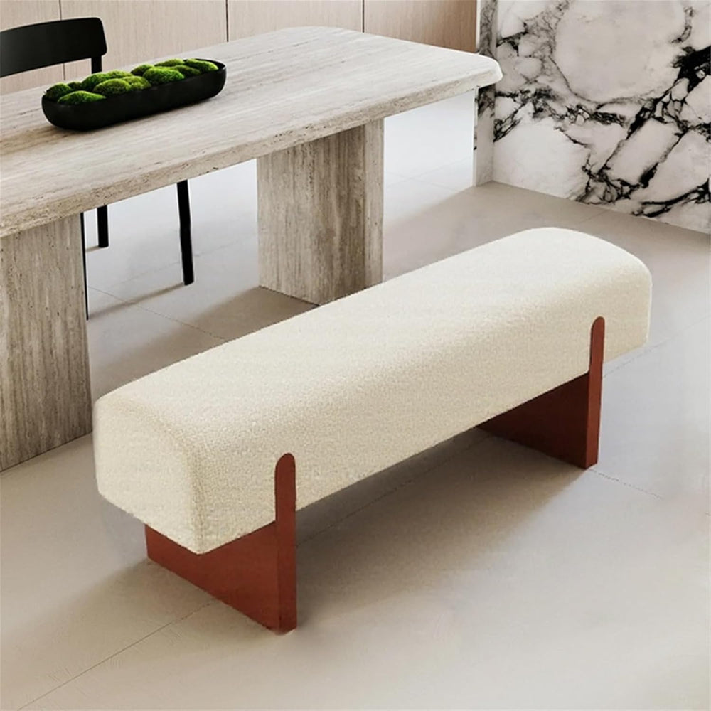 Modern Wooden Bed end Bench Dining Table Upholstered Shoe Changing Dressing R...