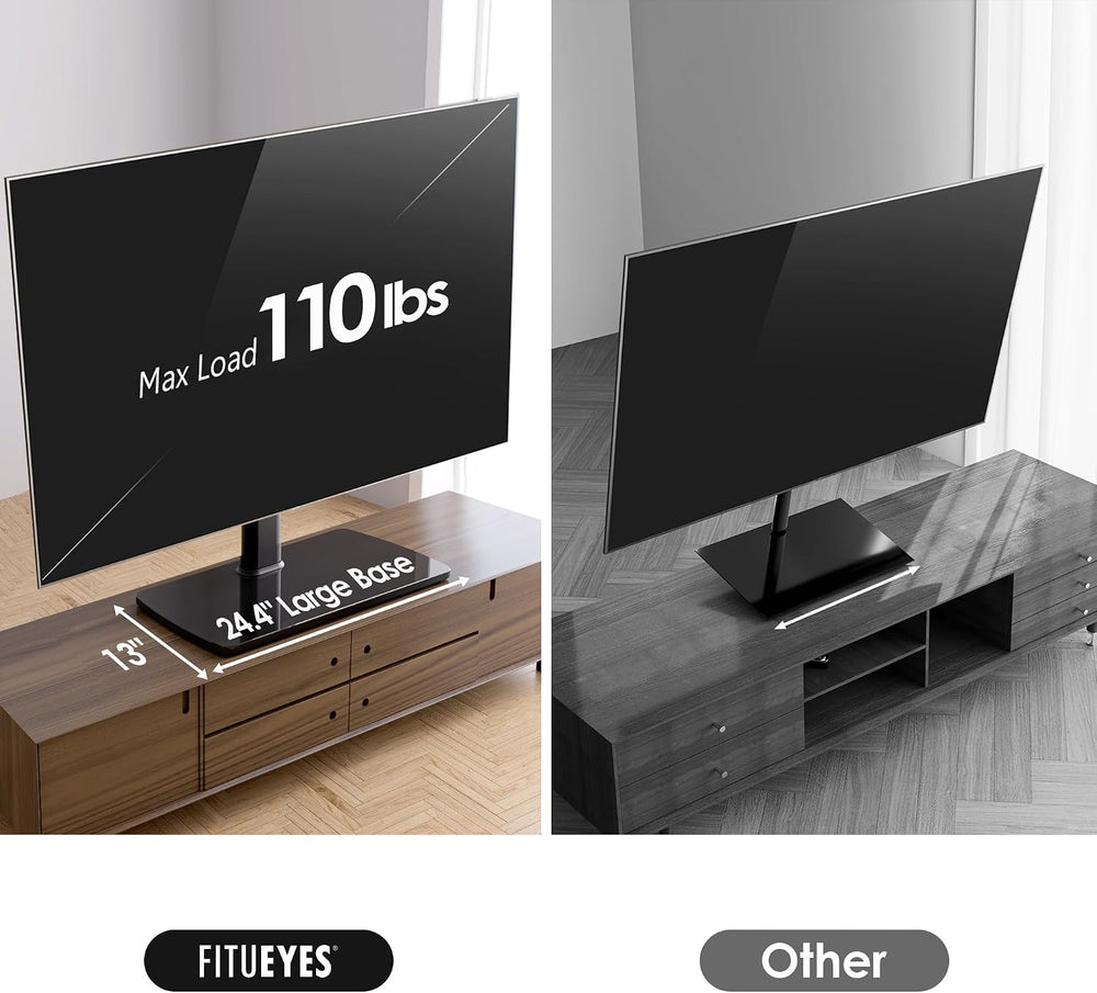 FITUEYES Universal TV Stand Mount for 43-80 85 inch TVs, Swivel Tall TV Mount...