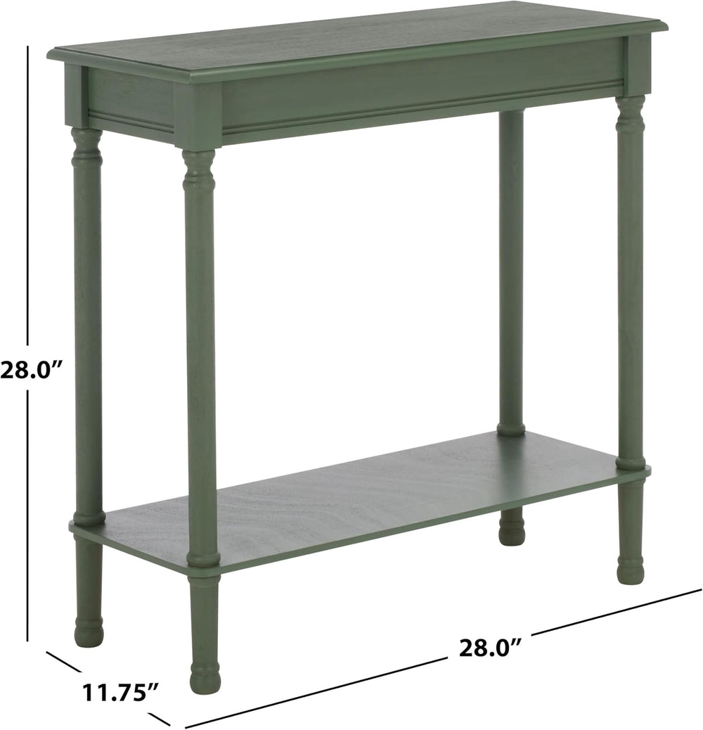 SAFAVIEH Furniture - Tinsley Rectangle Console Table - Dusty Green - Solid Wo...