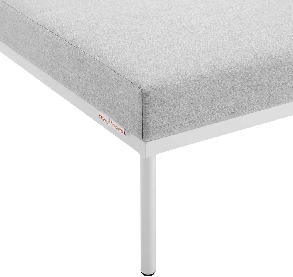 Modway Harmony Sunbrella® Outdoor Patio Aluminum Ottoman in Gray Gray