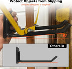 6 Packs 7.8inch Heavy Duty Garage Hooks, Garage Storage Organizer for Tool Organization, Shed Metal Utility Hooks Hanger for Tires, Bikes, Shed, Chair, Ladder, Ski and Snowboard