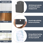 6 PCS Remote Control Holders Wall Mount, Self Adhesive TV Air Conditioner Remote Control Holder, Wall Mount Storage Box Organizer Wall Pen Holder Storage for Home Office School (Grey)