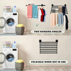 Wall Mounted Drying Rack, 43 Inches Wall Laundry Drying Rack Collapsible Indoor Clothes Drying Rack for Hanging Clothes