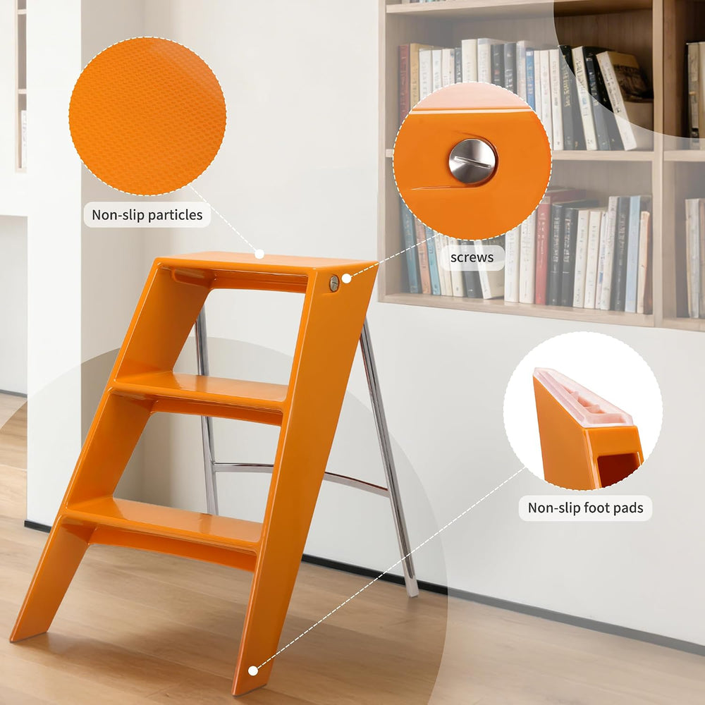 HOTEAGLE Modern Folding Chair - Multifunctional Design Doubles as Step Stool ...