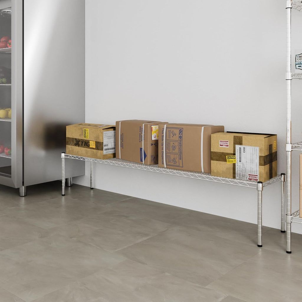 14" Deep x 72" Wide x 14" Height Wire Shelving Kit | 1-Tier | NSF Commercial Storage Rack Unit