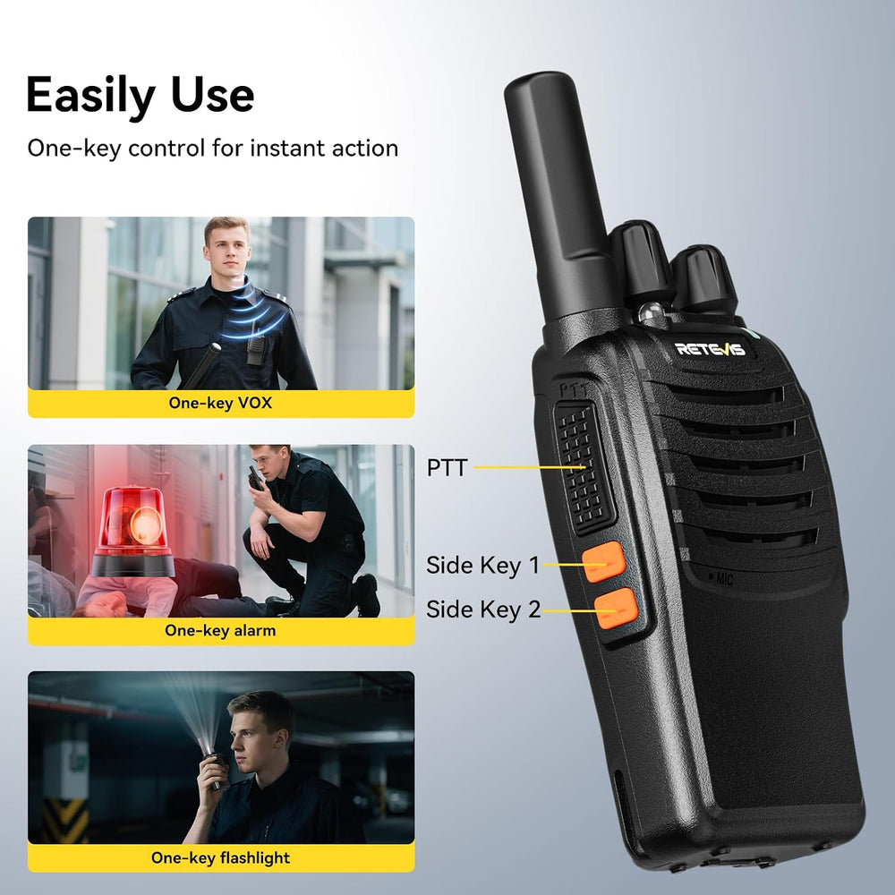 Retevis H-777 Walkie Talkies Adults, 2 Way Radio with Earpieces (10 Pack)