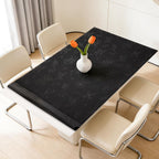 Floral Table Cover Protector Table Craft Mat, 42 x 72 Inch Upgraded 2.0mm Thick, Floral PVC Table Top Protector for Dining Room, Waterproof Black Desk Pad Mat, Easy to Wipe & Cut