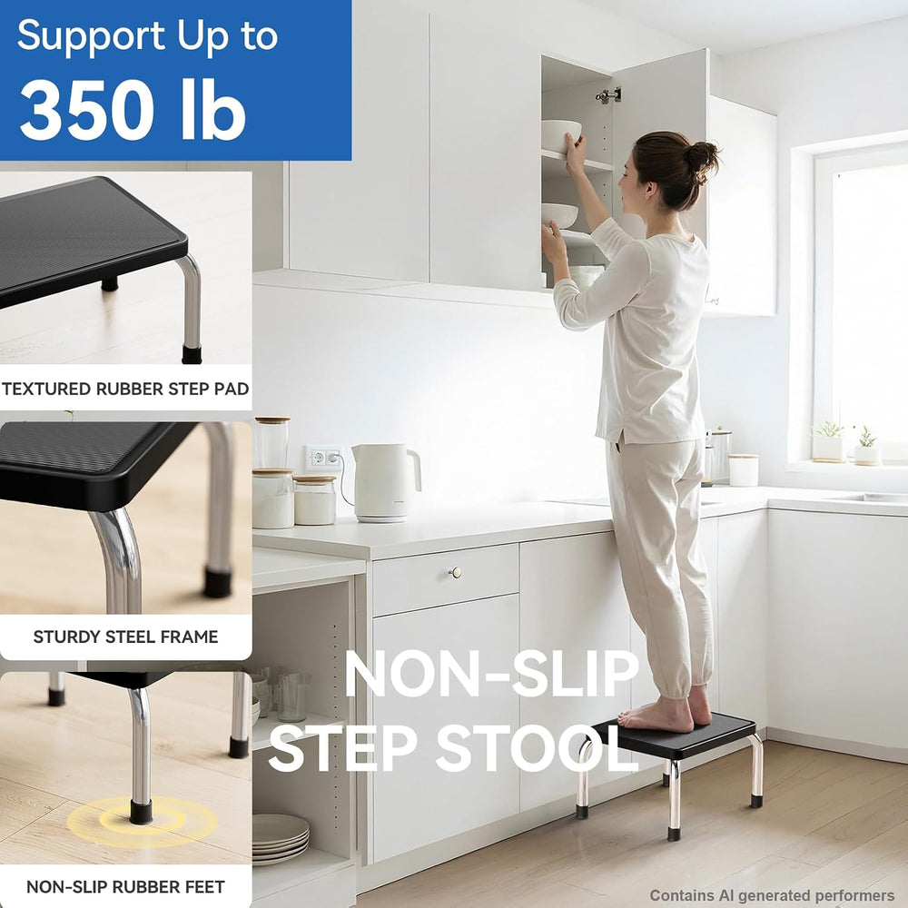 Loyoda Step Stool for Adults, 350 lb Steel Foot Stool, Non-Slip Rubber Pad | ...