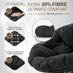 Bme 40" Ergonomic Wicker Papasan Chair